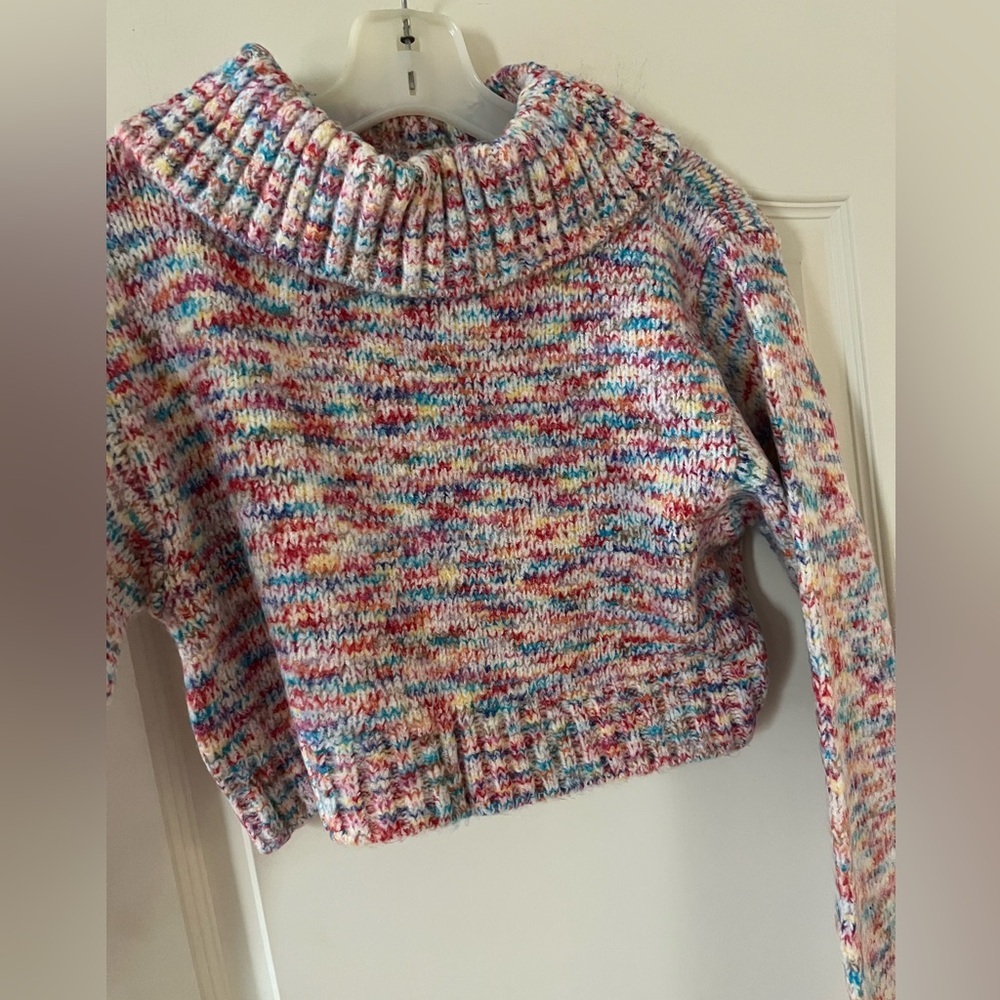 New! Florence by Mills Multicolor Cropped Sweater Women’s Size Medium - Picture 5 of 14